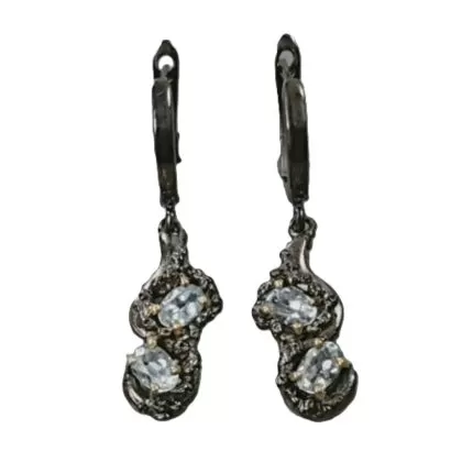 Cercei bijuterie din argint 925 cu topaz