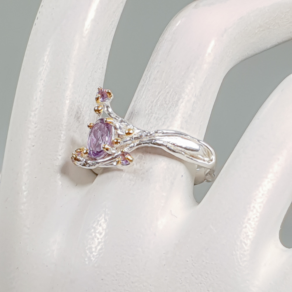 Inel argint 925 infinit cu ametist, 6.75 - imagine 4