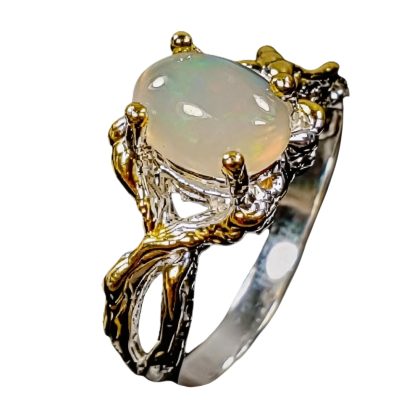 Inel argint 925 cu opal, 7